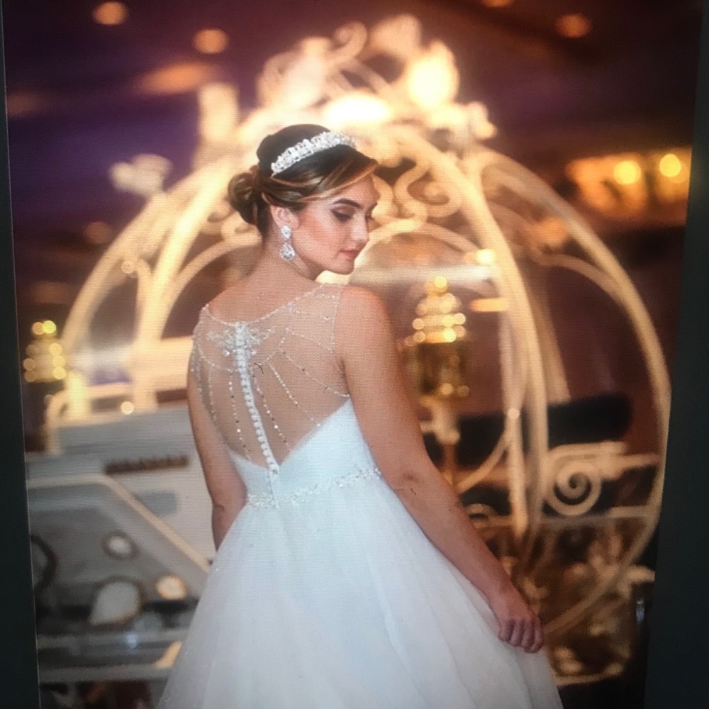 Alfred Angelo Fairytale Disney Cinderella 244 Wedding Dress Size -10 - Ivory NWT